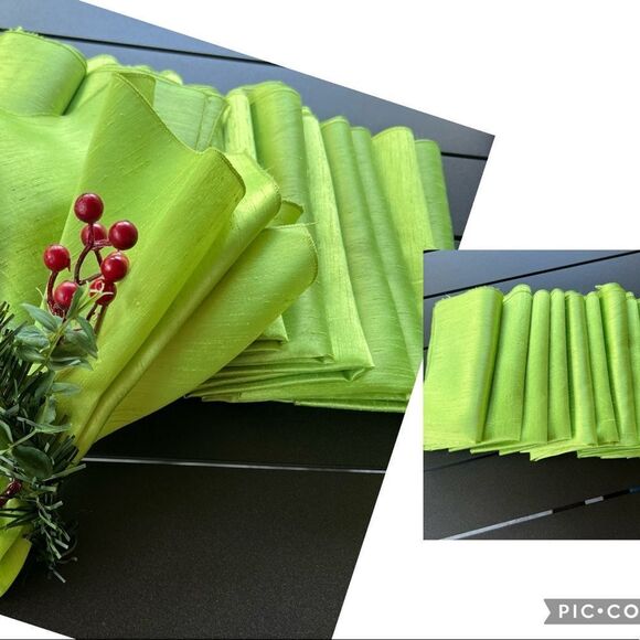 12 Lemon Lime Dressy Dinner Napkins 19” X 19” NWOT - Picture 3 of 12